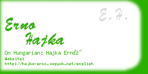 erno hajka business card